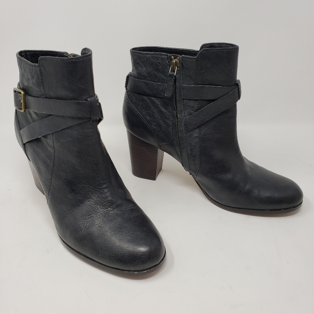 Cole Haan Grand OS Black Leather Ankle Boots